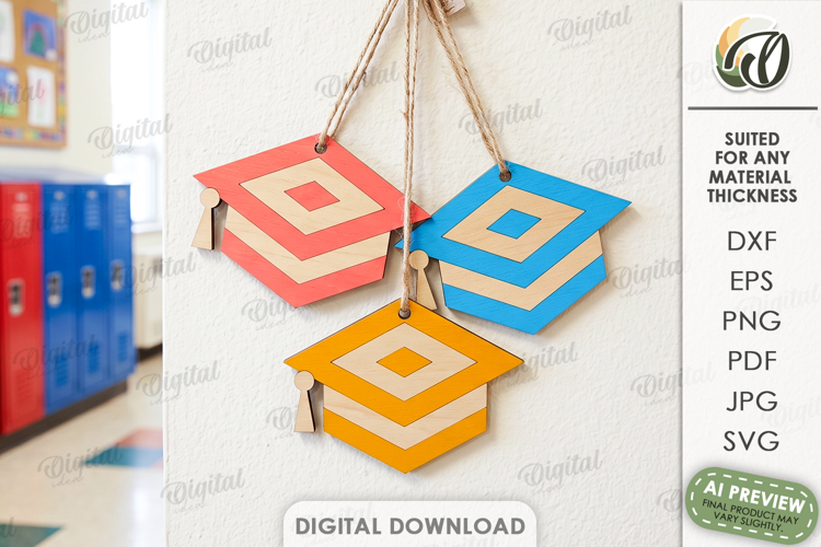 School Ornaments Laser Cut. Classroom Wall Hanger SVG