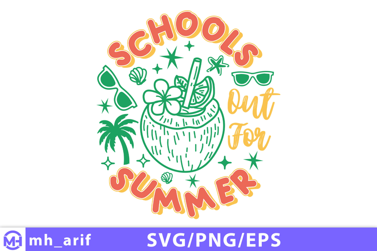 School’s out for Summer Teacher SVG PNG Design