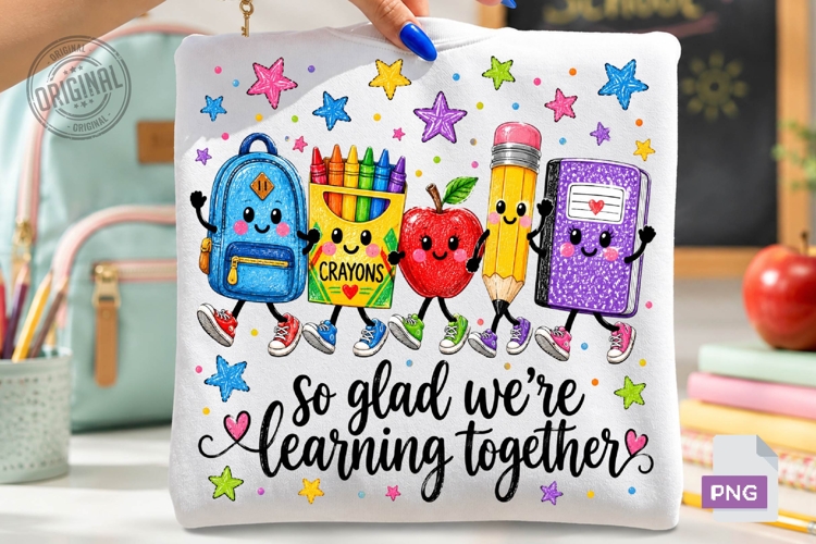 School Supplies Learning Together PNG