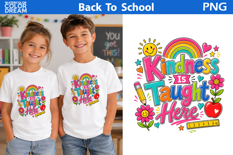 Kindness Is Taught Here | Back to School Shirt Art
