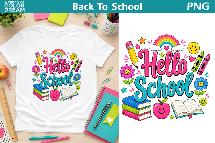 Hello School Back To School | School Sublimation