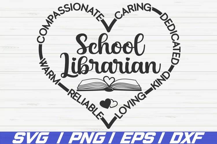 School Librarian SVG / Librarian SVG / Cut File / Book SVG