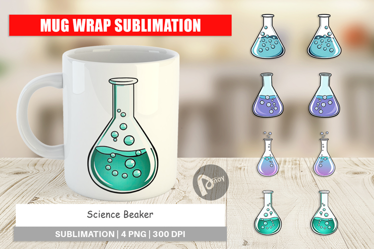 Mug Wrap Science Beaker
