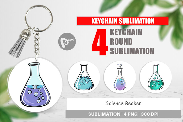 Keychain Science Beaker example image 1