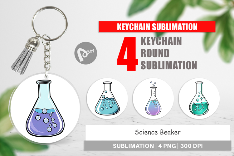 Keychain Science Beaker