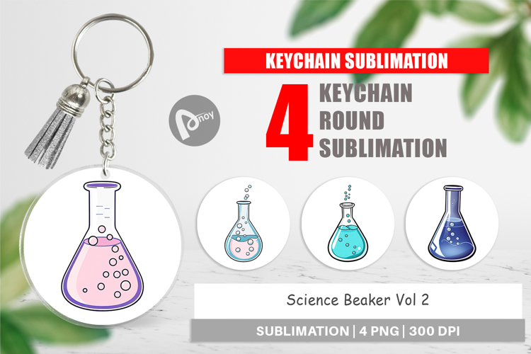 Keychain Science Beaker