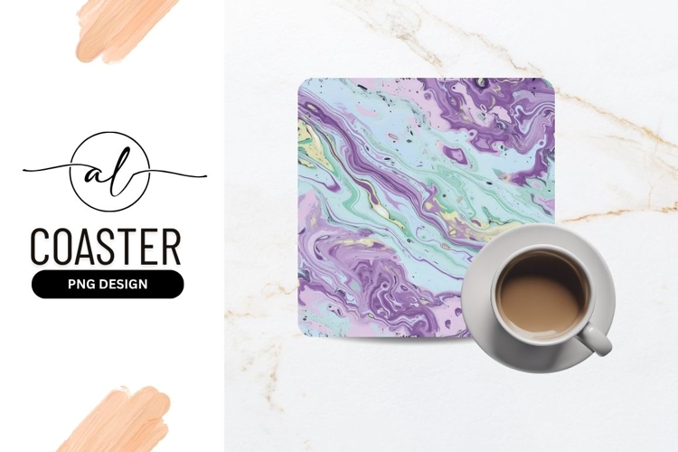 Swirling Abstract Marble Pattern in Pastel Colors