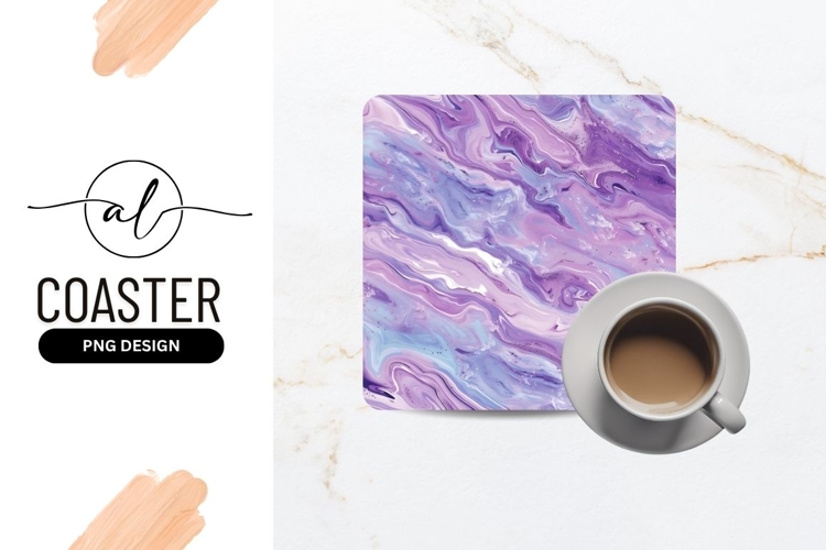 Swirling Purple and Lavender Marble Texture Background