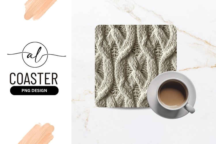 White Cable Knit Texture Close Up Detailed Braided Pattern