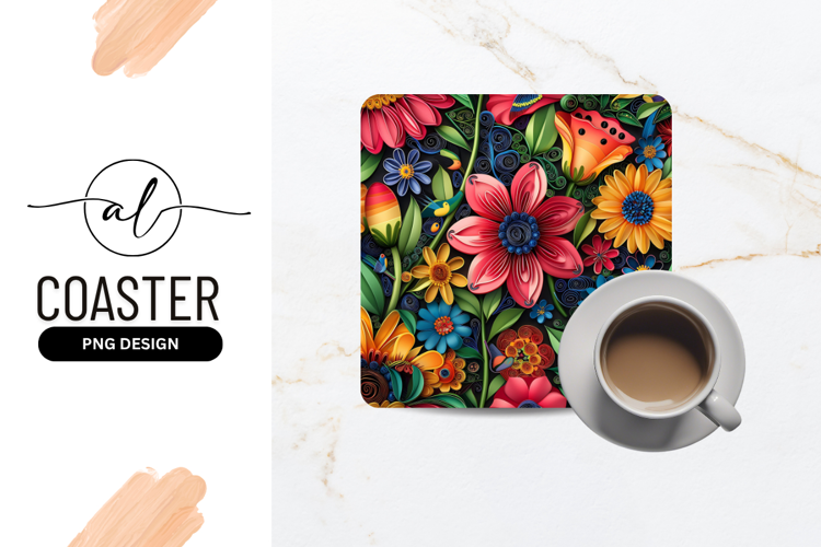 Colorful Paper Quilling Flowers With Birds