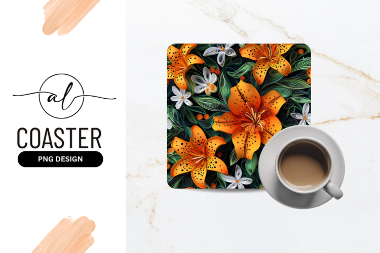 Tiger Lily And Paper Flowers Pattern