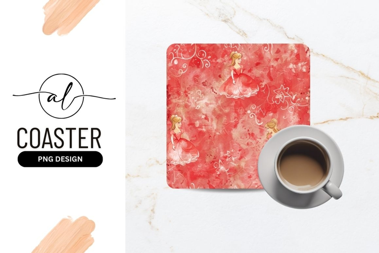 Princess square coaster design