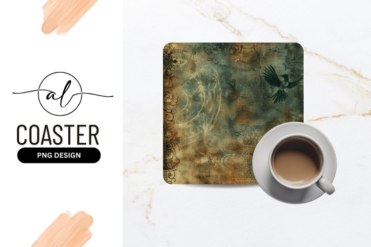 Vintage steampunk coaster design