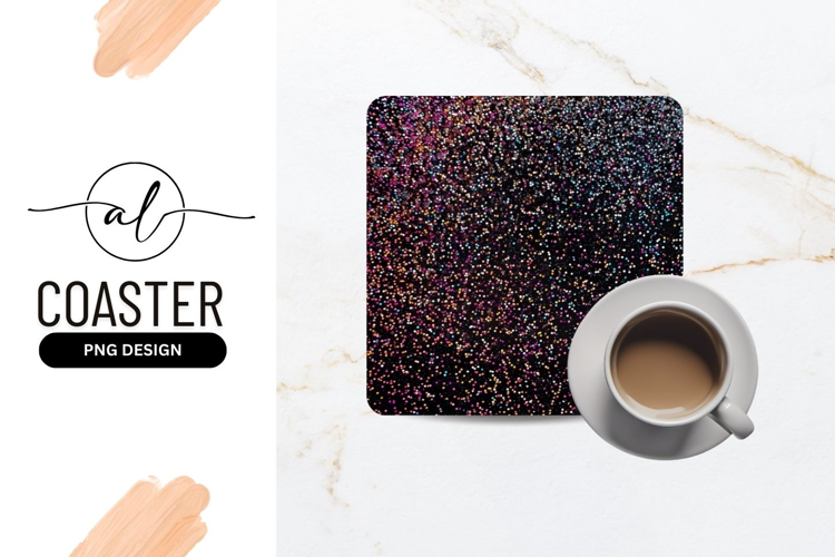 Colorful square coaster png design