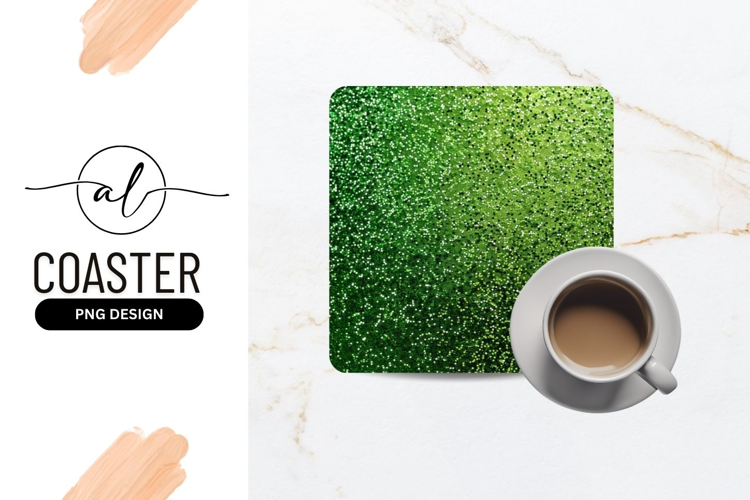 Green square coaster png design