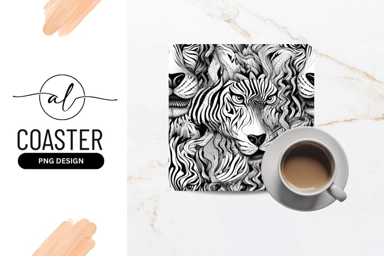 Tiger Clipart Black And White Image 23