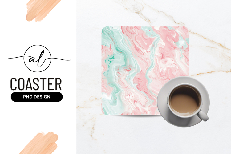 Swirling Pink and Teal Marble Texture Background pattern