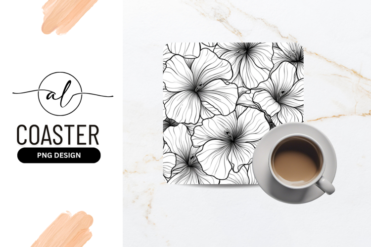 Flower Clipart Black And White Image 8