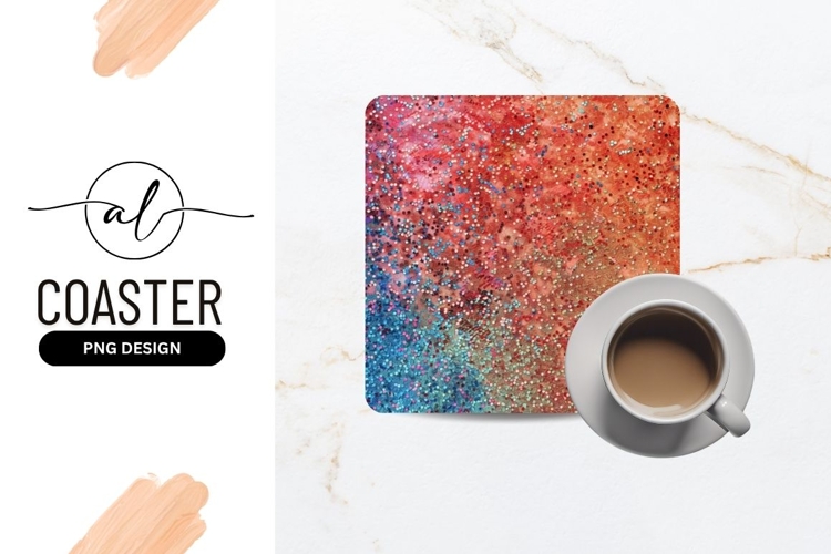 Abstract Red Orange and Blue Glitter Texture Background