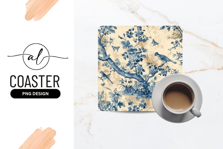 Blue and White Chinoiserie Illustration