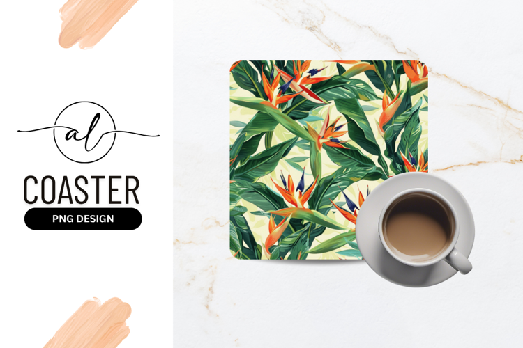 Seamless Pattern of Bird of Paradise Flowers