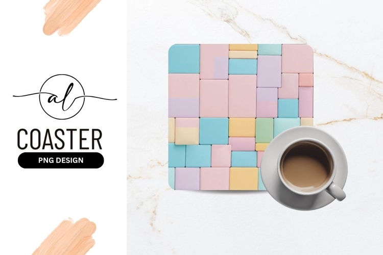 Pastel Square Coaster Png Background Tiles