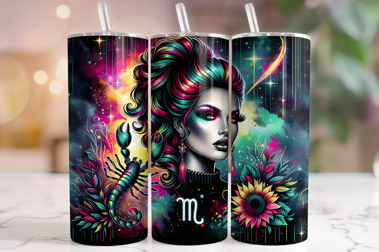 Scorpio Tumbler Wrap, Scorpio Zodiac Tumbler, Scorpio Queen