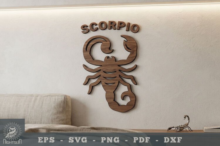 Scorpio Zodiac Lasercut Wall Decor example image 1