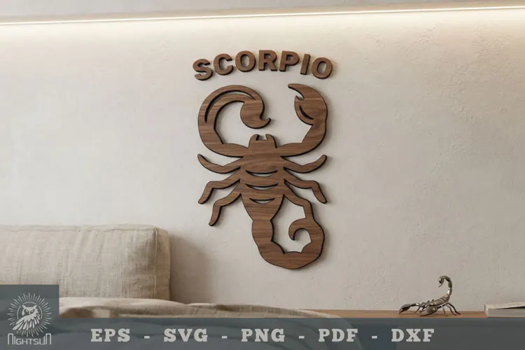 Scorpio Zodiac Lasercut Wall Decor