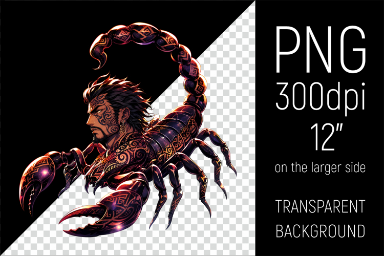 Scorpio Zodiac Sign Clipart | Mystical Horoscope Illustratio