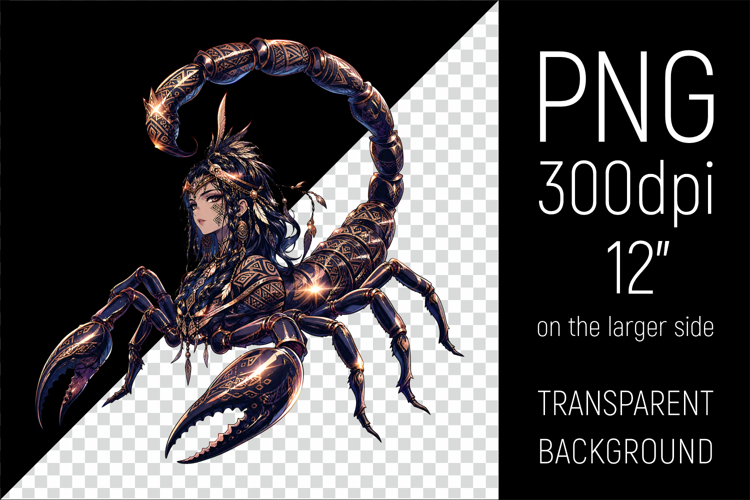 Scorpio Zodiac Sign Clipart | Mystical Horoscope Illustratio