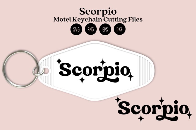 Scorpio Zodiac Signs Motel Keychain SVG