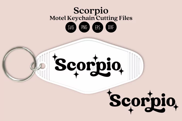 Scorpio Zodiac Signs Motel Keychain SVG