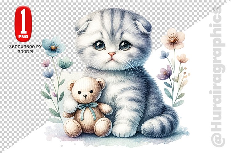 Cute Cat Clipart Image 21