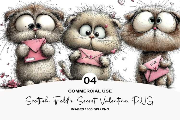 Scottish Folds Secret Valentine PNG