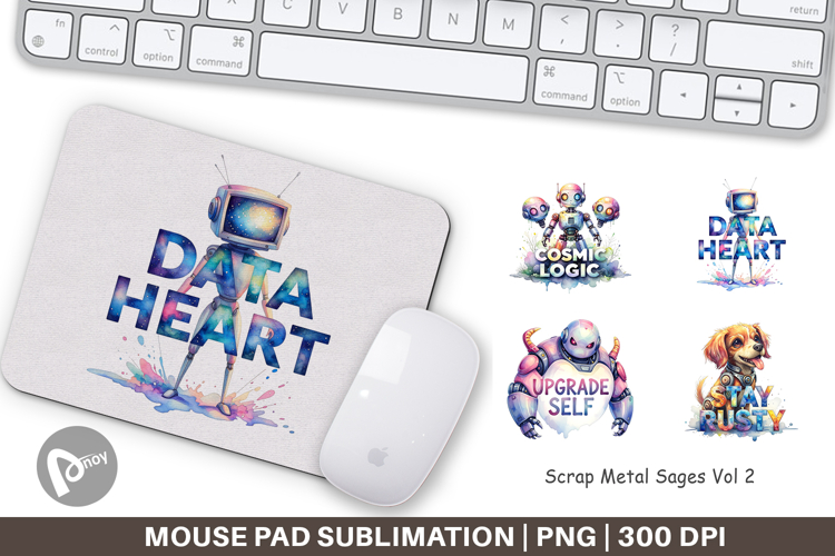 Vintage Robot Quotes Mouse Pad