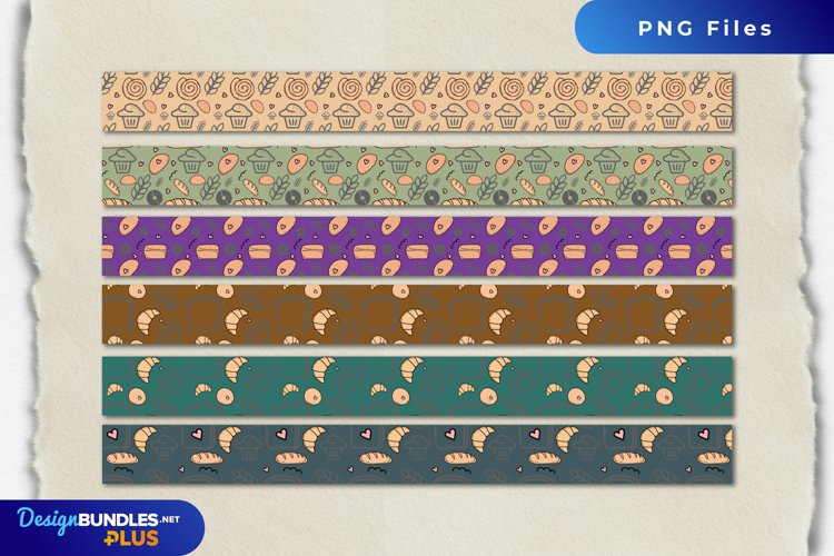 Bread Seamless Pattern Strips example image 1