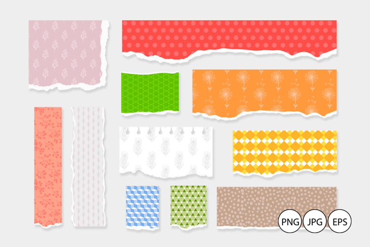 Scrapbook torn paper / Scrapbook Embellishment