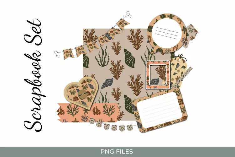Coral Reef |Seaweed Scrapbooking Set