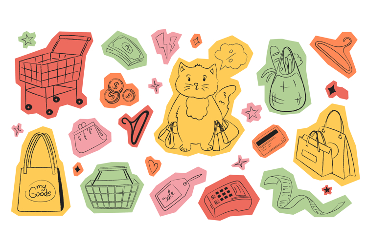Scrapbook Shopping Stickers
