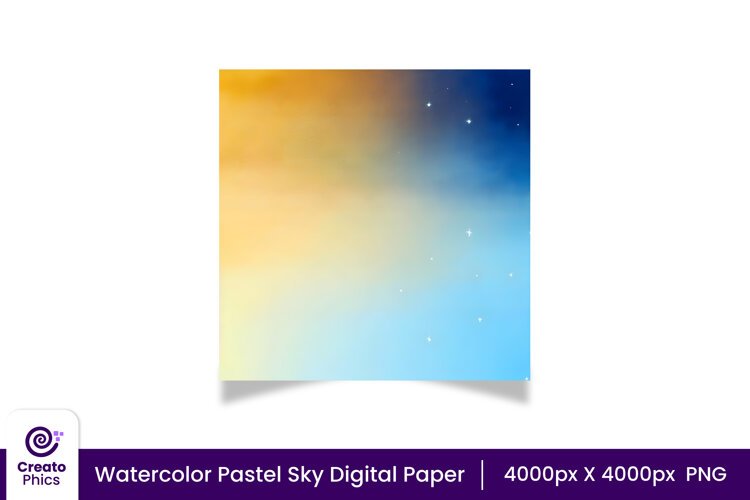 scrapbooking-printables-digital paper-wrapping paper-watercolor digital paper-watercolor sky