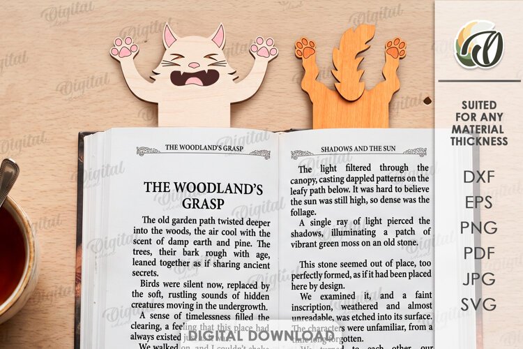 Funny Animals Bookmark Laser Cut. Page Holder SVG example image 1