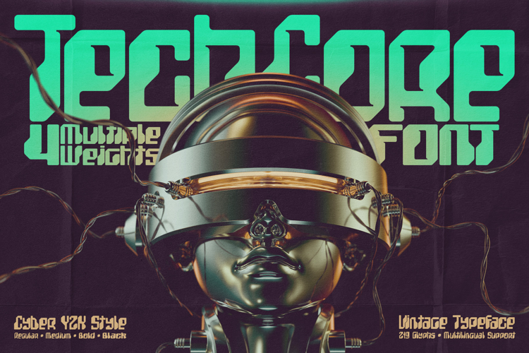 TechCore - Vintage Cyber Font