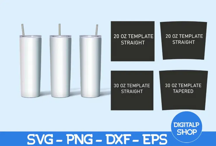 30oz Tumbler Template Svg