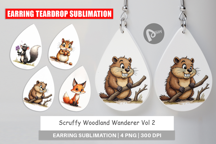 Scruffy Woodland Wanderers Earring