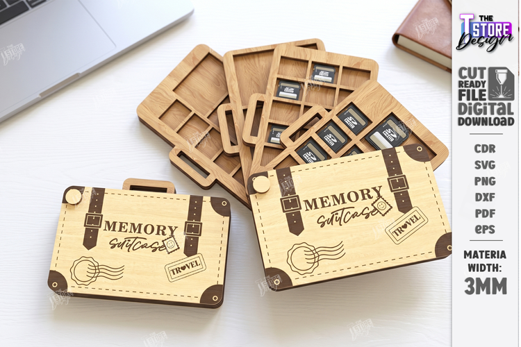 SD Card Holder Laser Cut | SD Card Case | Storage Box | CNC