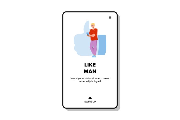 Man Like Gesturing And Approving Service Vector