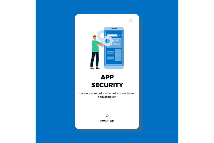 App Security Protect Personal Information Vector example image 1