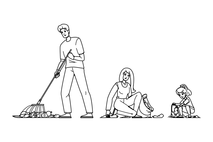 garbage clean up day vector
