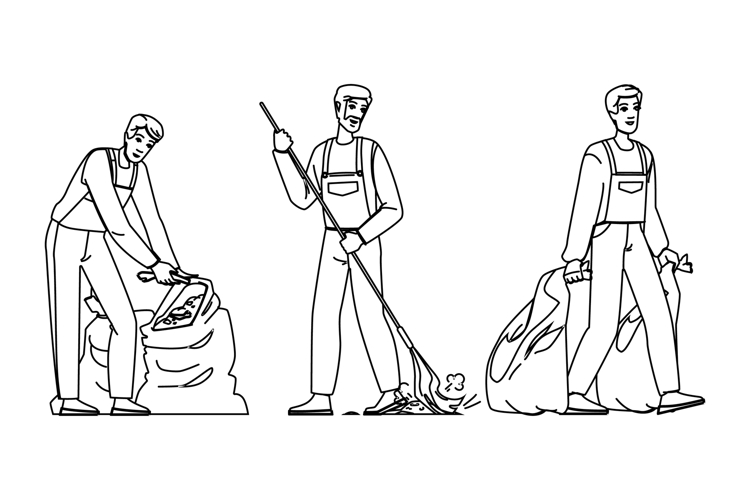 pile construction garbage vector